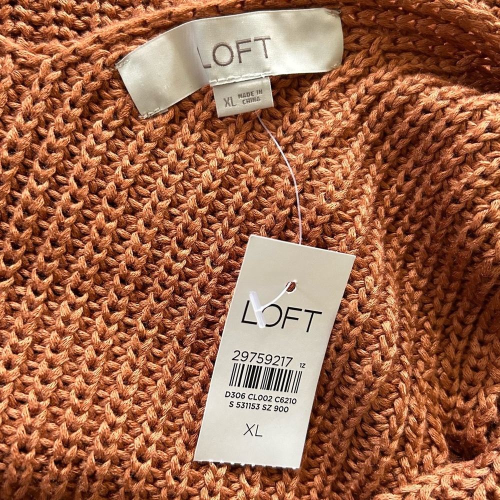 LOFT Rust Knit V-Neck Tank Top - Picture 7 of 10